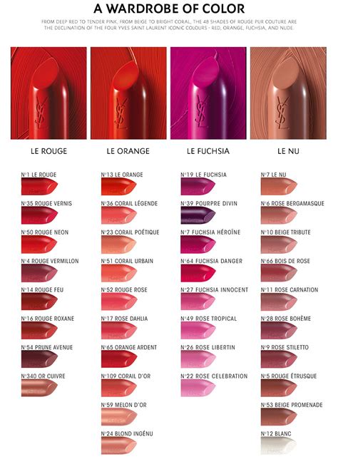 ysl lipstick 78|YSL lipstick color chart.